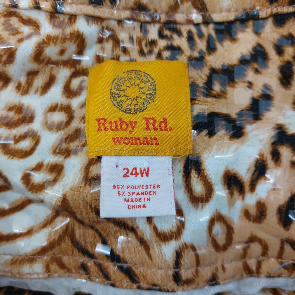 Ruby Rd Animal Print Blazer Jacket Women's Plus Size 24 - Picture 3 of 15